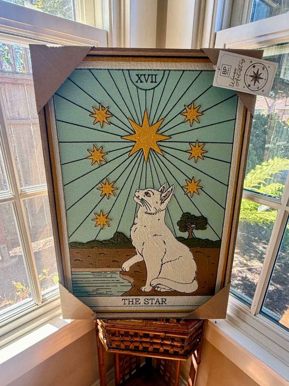 BP HOME TEXTILE Embroidery Woven Wall Tarot Card Art "THE STAR" 26 x18